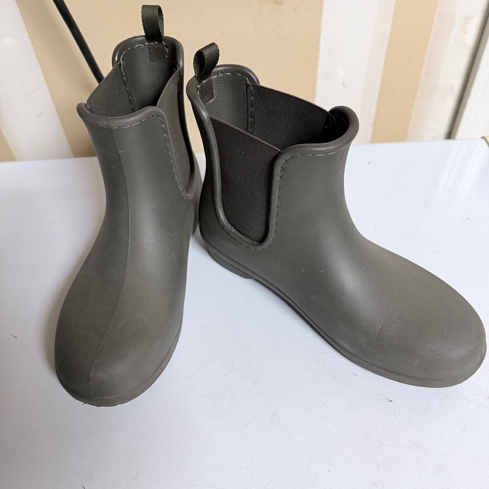 Crocs Green Gray Rain Boots